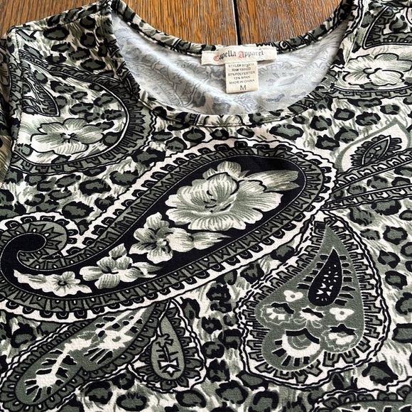 Capella Apparel Knit Dress Paisley Print size M - Picture 10 of 10